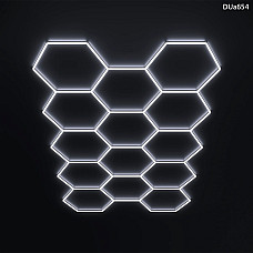 14 x Шестоъгълно LED осветление „Пчелна пита“ за автомобилни детайли, дома и гаража – DUa654 - Sellzone.bg 14 x Шестоъгълно LED осветление „Пчелна пита“ за автомобилни детайли, дома и гаража – DUa654